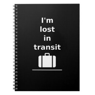 Caderno Espiral Estou perdido em Viagem de trânsito.