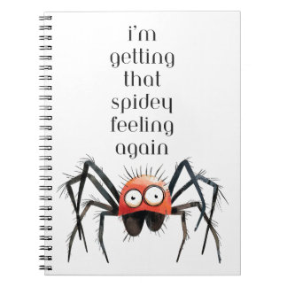 Caderno Espiral estou sentindo aquela sensação de aranha novamente