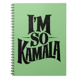 Caderno Espiral Estou tão Kamala Brat Meme Verde
