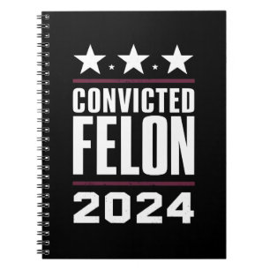Caderno Espiral Estou votando no réu condenado pró Trump 2024