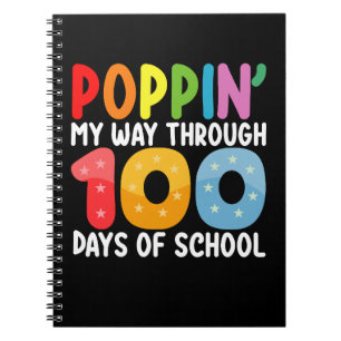 Caderno Espiral Estourando Meu Caminho Através De 100 Dias De Esco