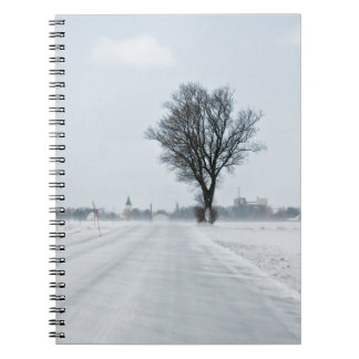 Caderno Espiral Estrada de inverno rural