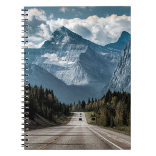 Caderno Espiral Estrada para a montanha excelente,estrada,floresta