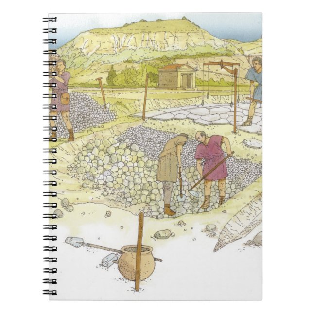 Caderno Espiral Estrada romana. Detalhe (Frente)