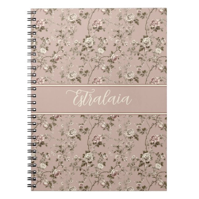 Caderno Espiral Estralaia Dusty Rosa Rosa (Frente)