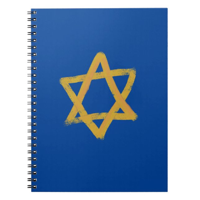 Caderno Espiral Estrela Azul de David Notebook (Frente)