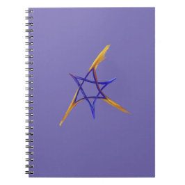 Caderno Espiral Estrela da Fiaria do Triângulo Roxo do Notebook Da