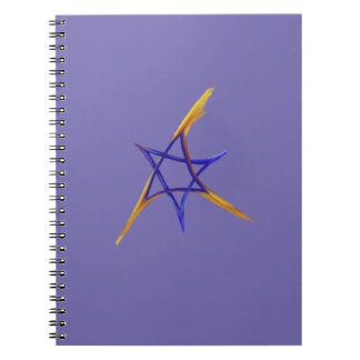 Caderno Espiral Estrela da Fiaria do Triângulo Roxo do Notebook Da