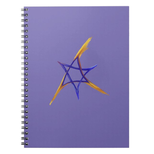 Caderno Espiral Estrela da Fiaria do Triângulo Roxo do Notebook Da (Frente)