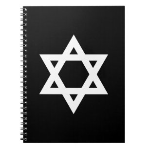 Caderno Espiral Estrela de David branca