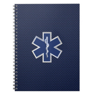 Caderno Espiral Estrela de serviços médicos da emergência do