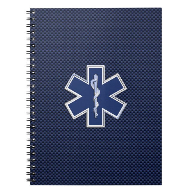 Caderno Espiral Estrela de serviços médicos da emergência do (Frente)