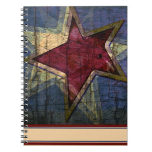 Caderno Espiral estrela do grunge