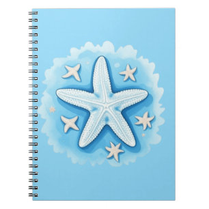 Caderno Espiral Estrela-do-mar em Azul