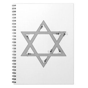 Caderno Espiral estrela elegante de david