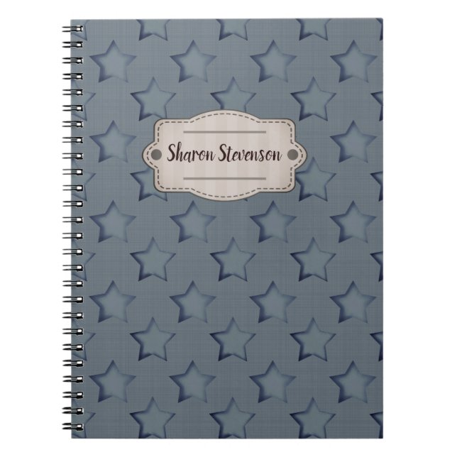 Caderno Espiral Estrelas azuis (Frente)