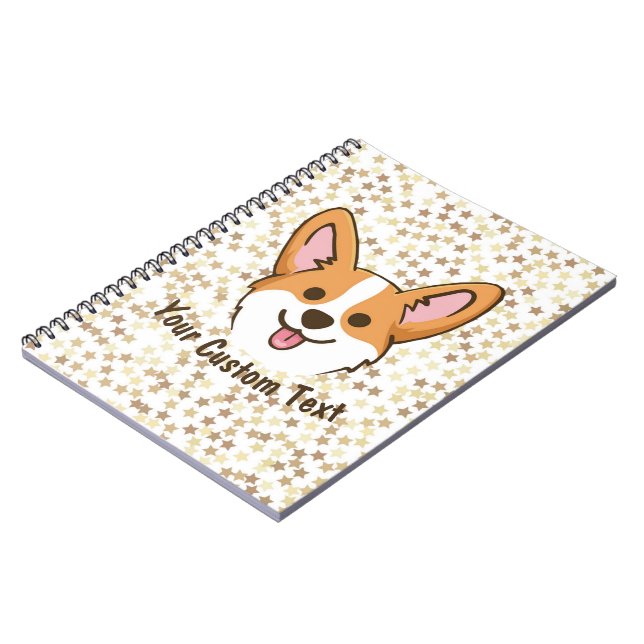 Caderno Espiral Estrelas de Cão-Papoeiro Personalizadas Pembroke W (Left Side)