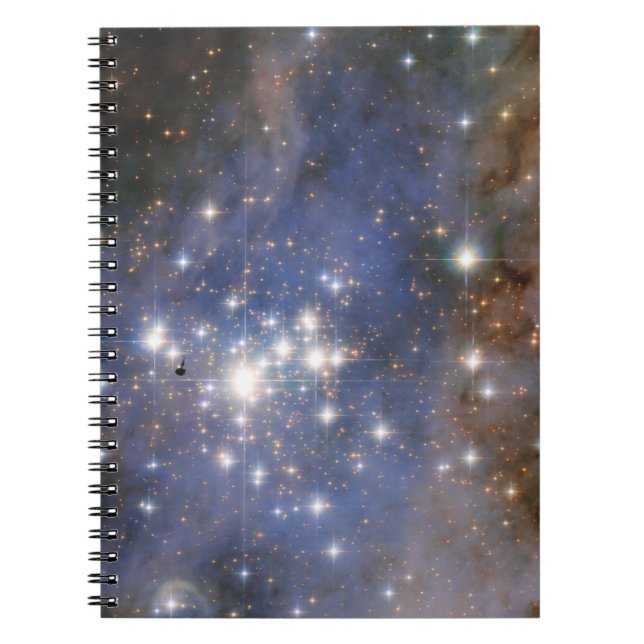 Caderno Espiral Estrelas de Diamante no Espaço Hubble na Nebulosa  (Frente)