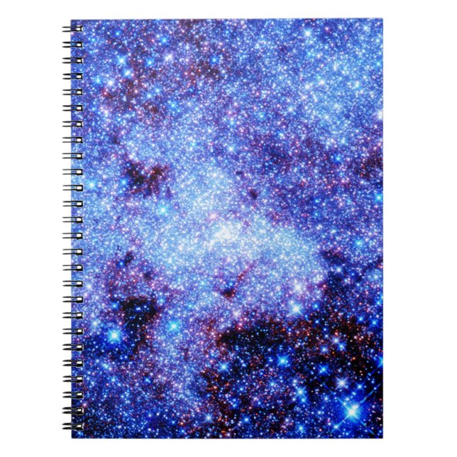Caderno Espiral Estrelas de Faísca Azul (Frente)