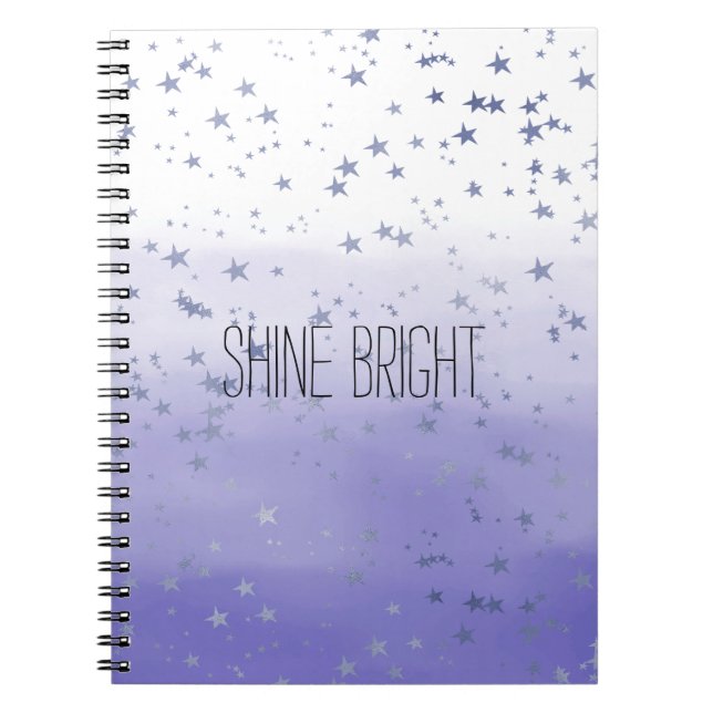 Caderno Espiral Estrelas de Ombre Roxo (Frente)