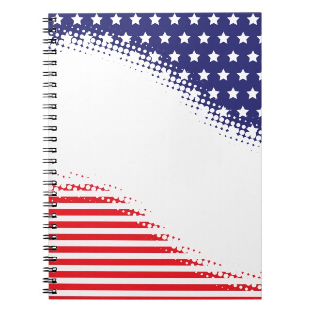 Caderno Espiral Estrelas e Listras em Meiotom (Frente)