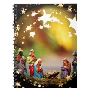 Caderno Espiral Estrelas infantis de Jesus da Virgem Maria da ucha