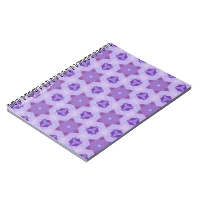 Caderno Espiral Estrelas Roxas (Left Side)