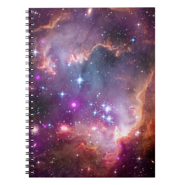 Caderno Espiral Estrelas Roxas Astronomia Espacial da Galáxia (Frente)