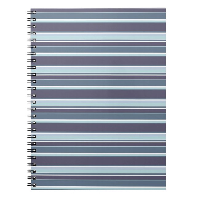 Caderno Espiral Estrias de cinza azul (Frente)