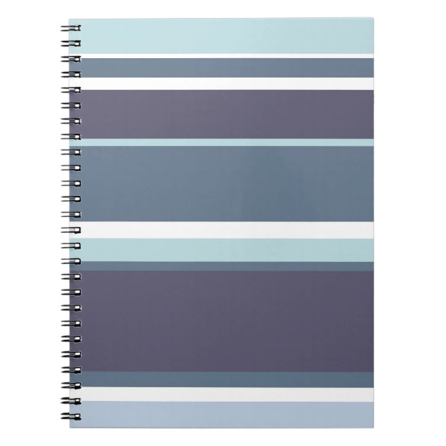 Caderno Espiral Estrias de cinza azul (Frente)