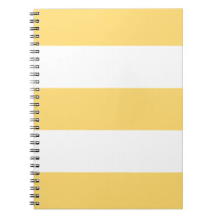 Caderno Espiral Estrias Verticais Amarelas E Brancas