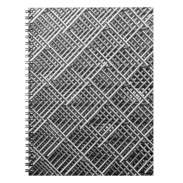 Caderno Espiral Estrutura de metal complexa (Frente)