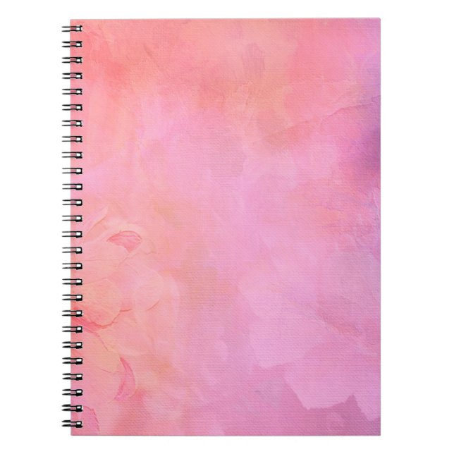 Caderno Espiral Estrutura de textura de fundo rosa (Frente)