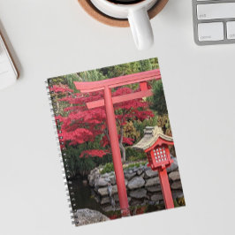 Caderno Espiral Estruturas de Jardim Japonês e Folhas de Mapeament
