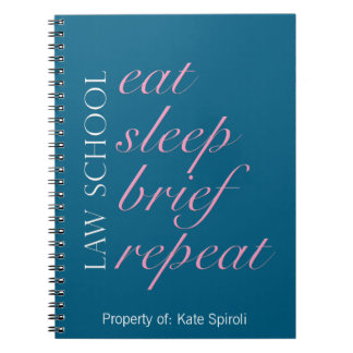 Caderno Espiral Estudante de Direito "Coma Sleep Brief Repete" Hum
