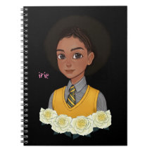 Estudante negra jamaicana Irie com cabelo natural