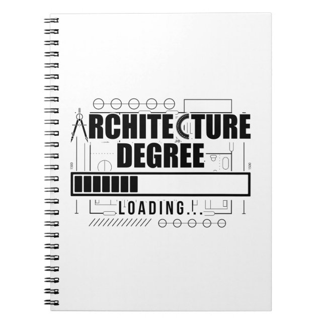 Caderno Espiral Estudantes de arquitetura | Ofertas para a profiss (Frente)