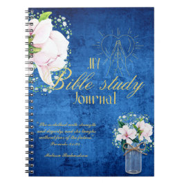 Caderno Espiral Estudo Bíblico Personalizado Adicionar Nome e Vers