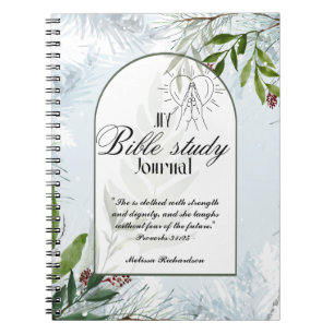 Caderno Espiral Estudo de Bíblia Personalizado Adicionar Nome e Fé