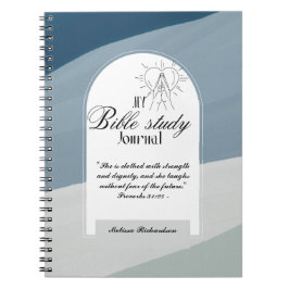 Caderno Espiral Estudo de Bíblia Personalizado Adicionar Nome e Fé