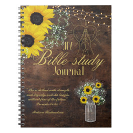 Caderno Espiral Estudo de Bíblia Personalizado Adicionar Nome e Fé