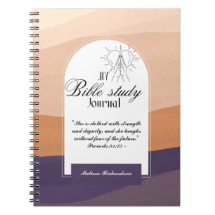 Caderno Espiral Estudo de Bíblia Personalizado Adicionar Nome e Fé