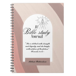 Caderno Espiral Estudo de Bíblia Personalizado Adicionar Nome e Fé