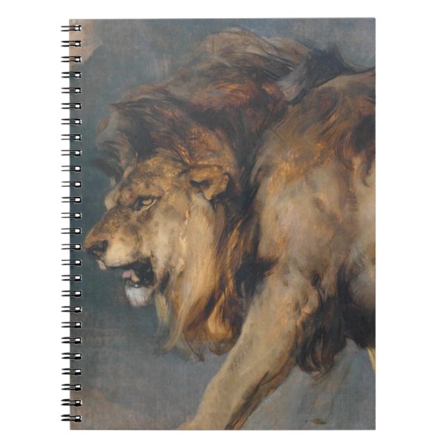 Caderno Espiral Estudo de um Leão (por Edwin Henry Landseer) (Frente)