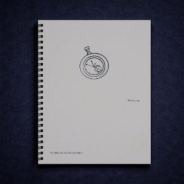 Caderno Espiral Estudo Noturno academia sombria Relógio de Bolso