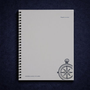 Caderno Espiral Estudo Noturno bússola dark academia
