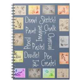 Caderno Espiral Estudos de desenhar, pintura, esboço e antiguidade