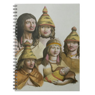 Caderno Espiral Estudos dos americanos nativos (litho da cor)