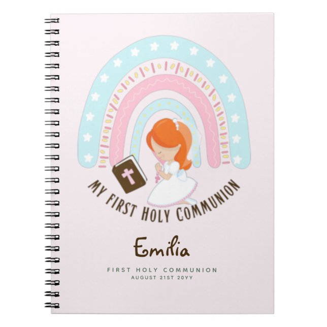 Caderno Espiral Estudos Personalizados de Diário ou Bíblia de Oraç (Frente)