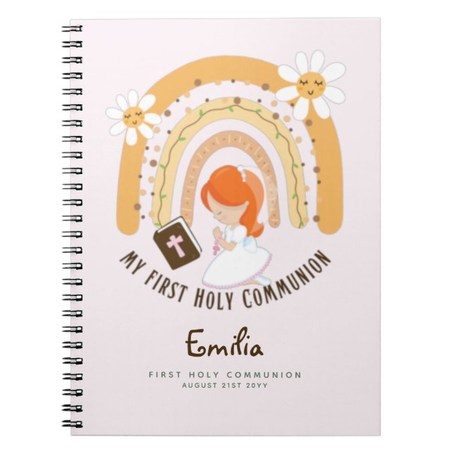 Caderno Espiral Estudos Personalizados de Diário ou Bíblia de Oraç (Frente)